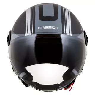 Cassida Handy Metropolis Vision Motorradhelm schwarz matt/grau/reflektierend grau