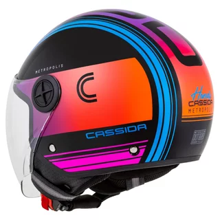 Motorcycle Helmet Cassida Handy Metropolis Black/Teal/Gradient