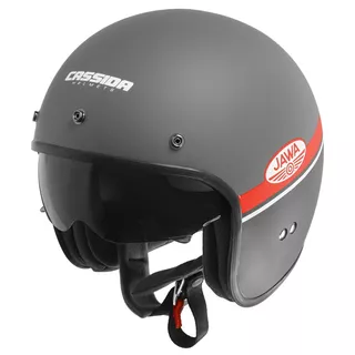 Motorcycle Helmet Cassida Oxygen Jawa OHC 2023 Gray Matte/Red/Black/White