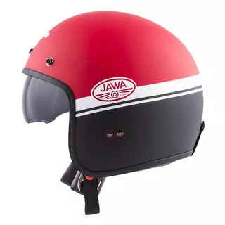 Motorradhelm Cassida Oxygen Jawa OHC 2023 rot matt/schwarz/weiß