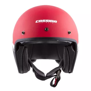 Motorradhelm Cassida Oxygen Jawa OHC 2023 rot matt/schwarz/weiß