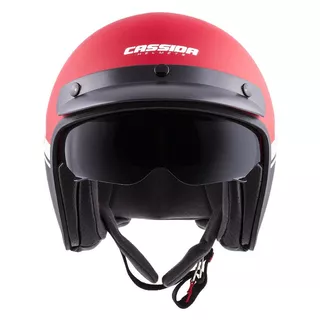 Motorradhelm Cassida Oxygen Jawa OHC 2023 rot matt/schwarz/weiß