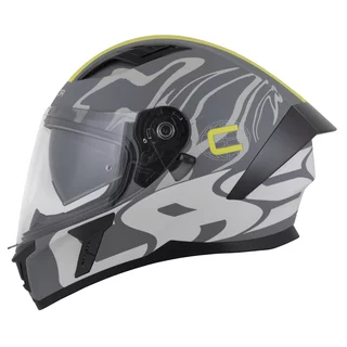 Motorcycle Helmet Cassida Orbit Multivers Matte Gray/Light Gray/Fluo Yellow/Black