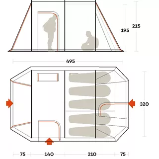 Tent FERRINO Chanty 5 Deluxe