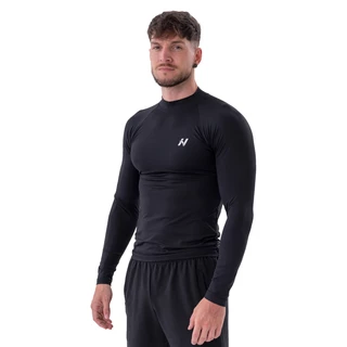 Men’s Long-Sleeve Activewear T-Shirt Nebbia 328 - Grey - Black