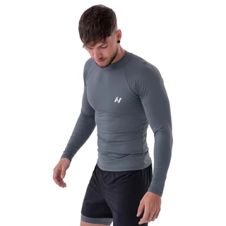Men’s Long-Sleeve Activewear T-Shirt Nebbia 328 - Blue - Grey