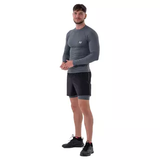 Férfi hosszú ujjú Activewear felső Nebbia 328 - szürke