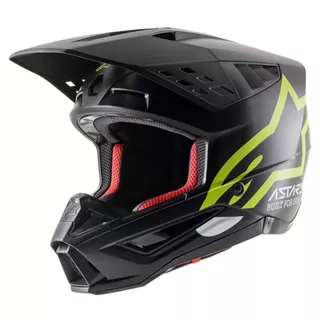 Helma na moto Alpinestars S-M5 Compass matná černá/žlutá fluo