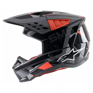 Moto prilba Alpinestars S-M5 Rover antracit/červená fluo/šedá maskáčová