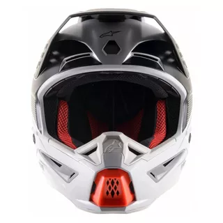 Motorcycle Helmet Alpinestars S-M5 Rayon Light Gray/Black/Silver/Matte/Orange 2022