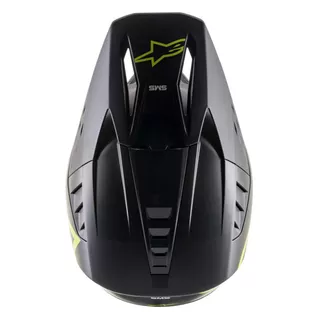 Moto prilba Alpinestars S-M5 Compass matná čierna/žltá fluo