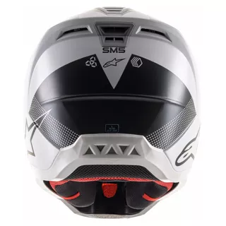 Motorcycle Helmet Alpinestars S-M5 Rayon Light Gray/Black/Silver/Matte/Orange 2022