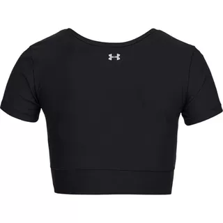 Dámsky crop top Under Armour Lightweight Lux Crop Tee - BLACK / METALLIC IRON