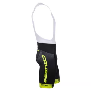 Men’s Cycling Shorts w/ Suspenders Crussis CSW-050 - Black-Fluo Yellow