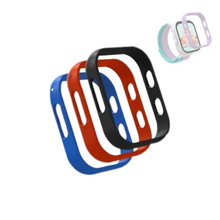 Náhradní silikonové rámečky pro chytré hodinky inSPORTline Cubbio 3ks - černo-modro-oranžová