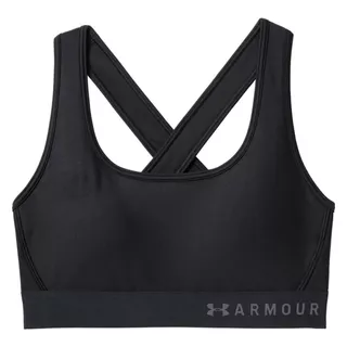 Women’s Sports Bra Under Armour Mid Crossback - White - Black/Black/Graphite