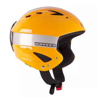 Little Gloss Ski Helmet WORKER - Burgundy - Yellow