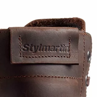 Leather Motorcycle Boots Stylmartin District - Brown