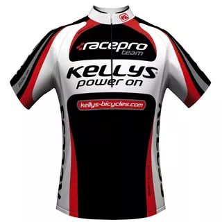 Cyklo dres Kellys Pro Team - krátky rukáv - šedá