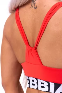 Női sportmelltartó Nebbia Athletic Cut Out 695 - piros