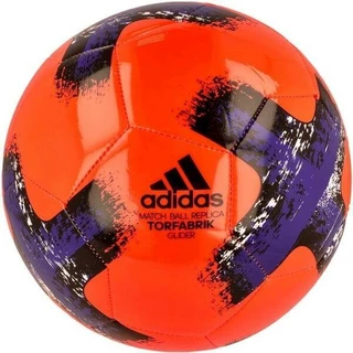 Futbalová lopta Adidas Bundesliga Torfabrik Glider BS3500 oranžovo-čierno-fialová