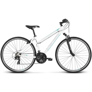 Dámsky crossový bicykel Kross Evado 1.0 28" - model 2021 - bielo-tyrkysová - bielo-tyrkysová