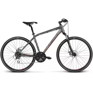 Pánské crossové kolo Kross Evado 4.0 TK 28" - model 2023 - černá/modrá - grafitová/červená