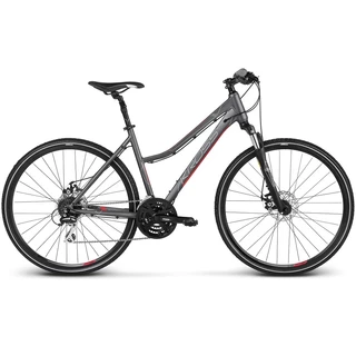Dámsky crossový bicykel Kross Evado 4.0 28" - model 2021 - grafitová/ružová