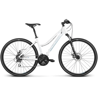 Dámsky crossový bicykel Kross Evado 4.0 28" - model 2021 - grafitová/ružová - biela/modrá