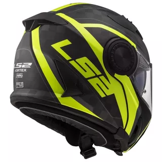 Flip-Up Motorcycle Helmet LS2 FF313 Vortex - Solid Carbon