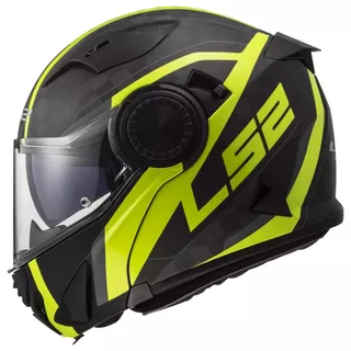 Flip-Up Motorcycle Helmet LS2 FF313 Vortex - Solid Carbon