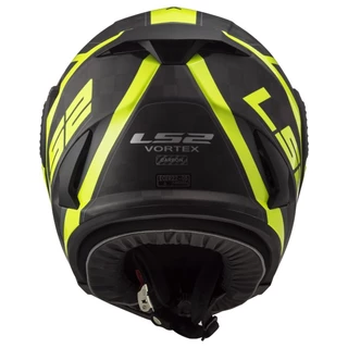 Flip-Up Motorcycle Helmet LS2 FF313 Vortex - Carbon Hi Vis Yellow