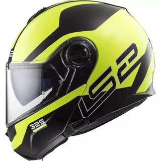 LS2 FF325 Strobe Zone Hi-Vis Yellow Black Motorradklapphelm