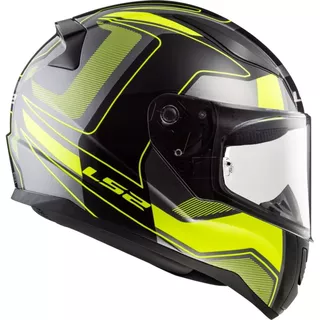 LS2 FF353 Rapid Carrera Black H-V Yellow Motorradhelm