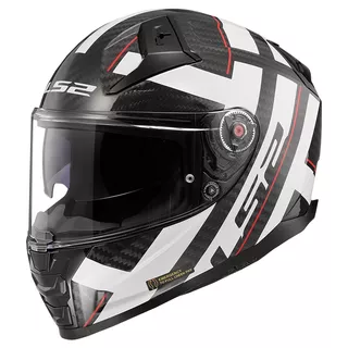 Moto prilba LS2 FF811 Vector II Carbon Strong Gl. White