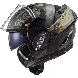 Flip-Up Motorcycle Helmet LS2 FF900 Valiant II Gripper P/J