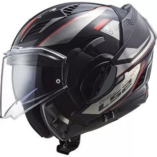 Výklopná moto prilba LS2 FF900 Valiant II Hub Chrome P/J - Gloss Black Chrome