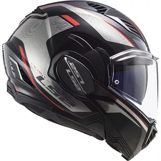 Výklopná moto přilba LS2 FF900 Valiant II Hub Chrome P/J - Gloss Black Chrome