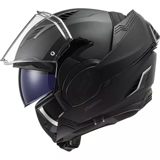 Flip-Up Motorcycle Helmet LS2 FF900 Valiant II Noir P/J - Matt Black