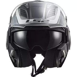 Flip-Up Motorcycle Helmet LS2 FF900 Valiant II Orbit P/J - Matt Blue