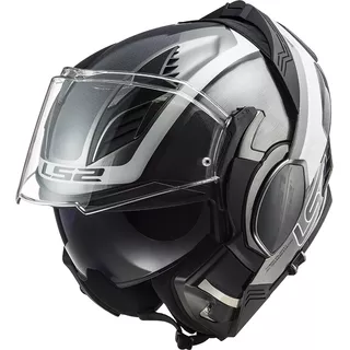 Flip-Up Motorcycle Helmet LS2 FF900 Valiant II Orbit P/J - Matt Blue