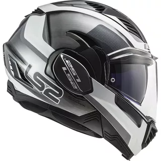 Flip-Up Motorcycle Helmet LS2 FF900 Valiant II Orbit P/J - Matt Blue