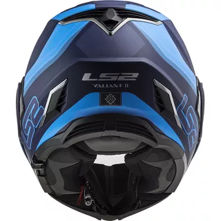 Flip-Up Motorcycle Helmet LS2 FF900 Valiant II Orbit P/J - Matt Blue