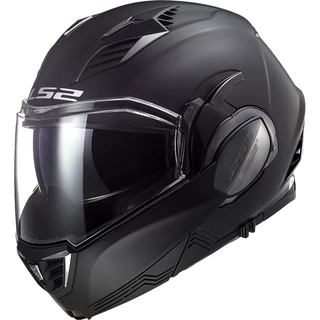 Flip-Up Motorcycle Helmet LS2 FF900 Valiant II Solid P/J - XXL (63-64) - Matt Black