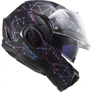 Klappbarer Motorradhelm LS2 FF900 Valiant II Stellar P / J - Matt Black Blue