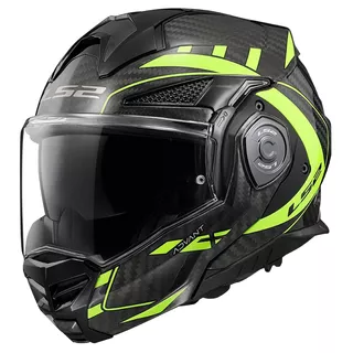 Preklápacia moto prilba LS2 FF901 Advant X Carbon Future H-V Yellow P/J