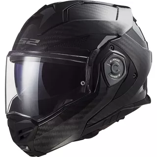 Flip-Up Motorcycle Helmet LS2 FF901 Advant X Solid Carbon P/J