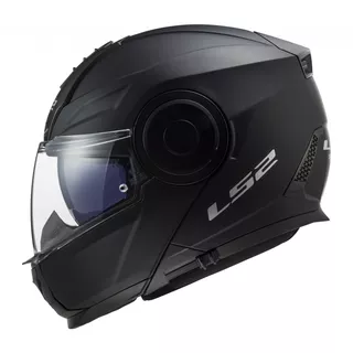 Flip-Up Motorcycle Helmet LS2 FF902 Scope Solid - Gloss Black