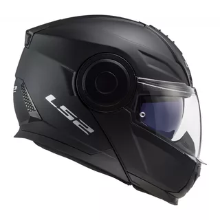 Flip-Up Motorcycle Helmet LS2 FF902 Scope Solid - Gloss Black