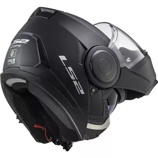 Flip-Up Motorcycle Helmet LS2 FF902 Scope Solid - Gloss Black